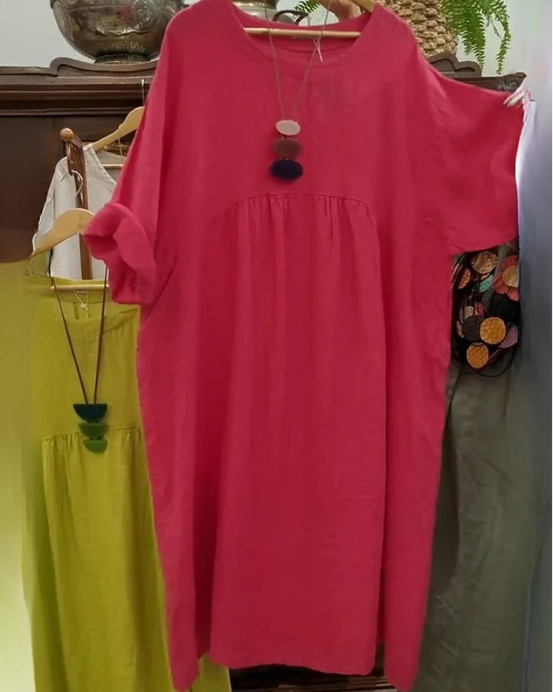 MANDIRA | Vestido de algodão e linho