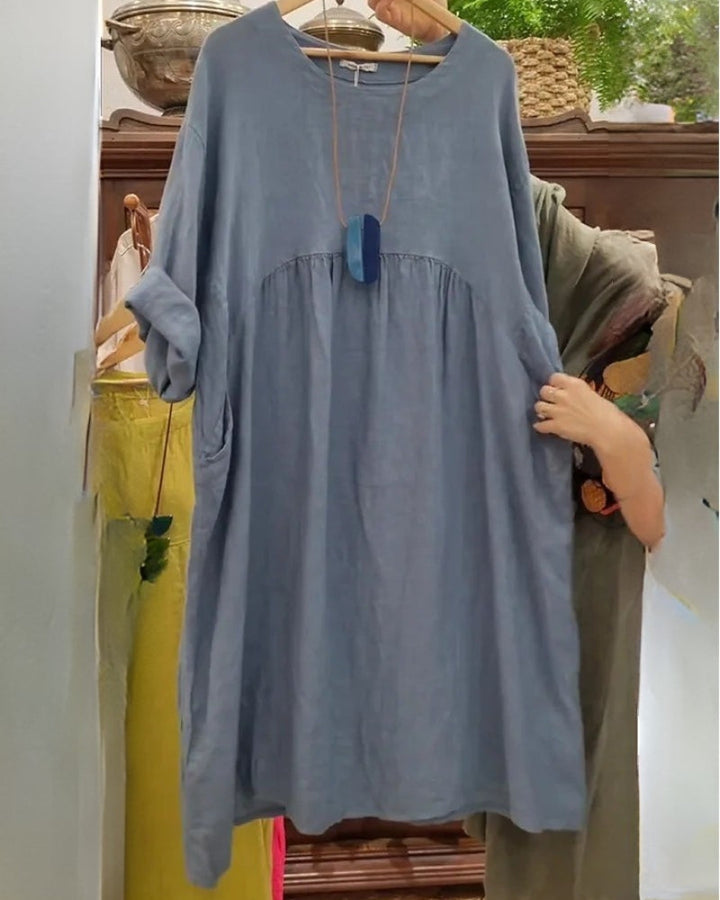 MANDIRA | Vestido de algodão e linho