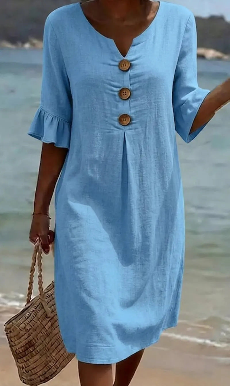 Vestido casual de mulher.