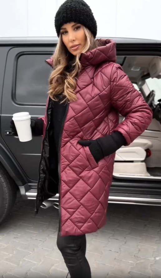 Martina | Elegante chaqueta de plumón acolchada con capucha