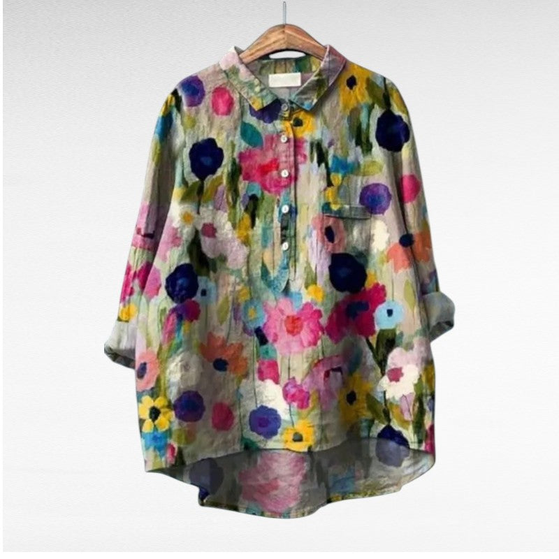 Claire | Elegante Blusa de Verão em Linho