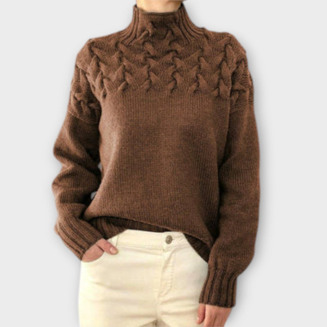 Eva - camisola para mulher com um padrão de malha detalhado