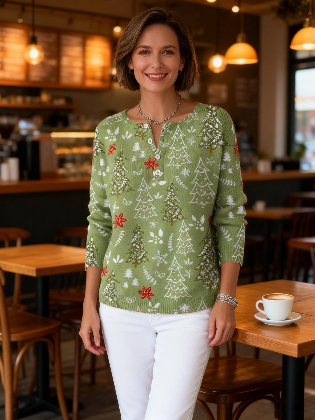 Sofia | Camisola de Natal com botões