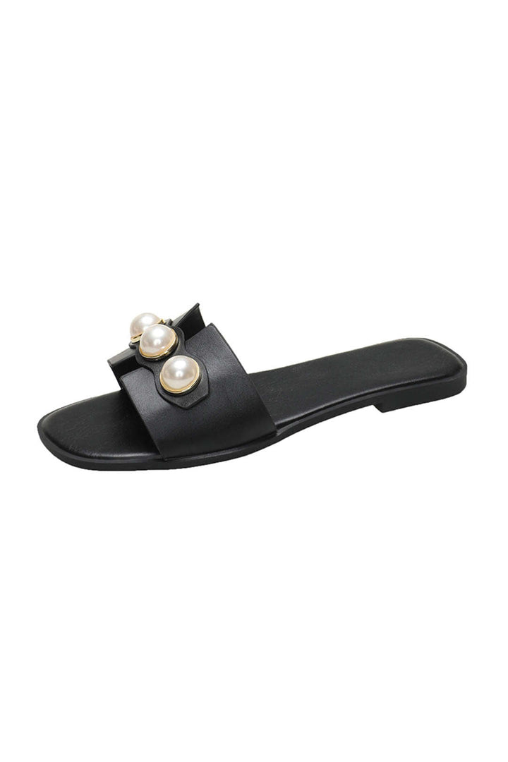 Zapatillas Planas de Perlas