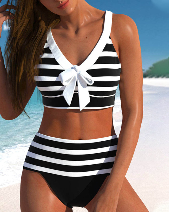 Lula® | Bikini de rayas de cintura alta
