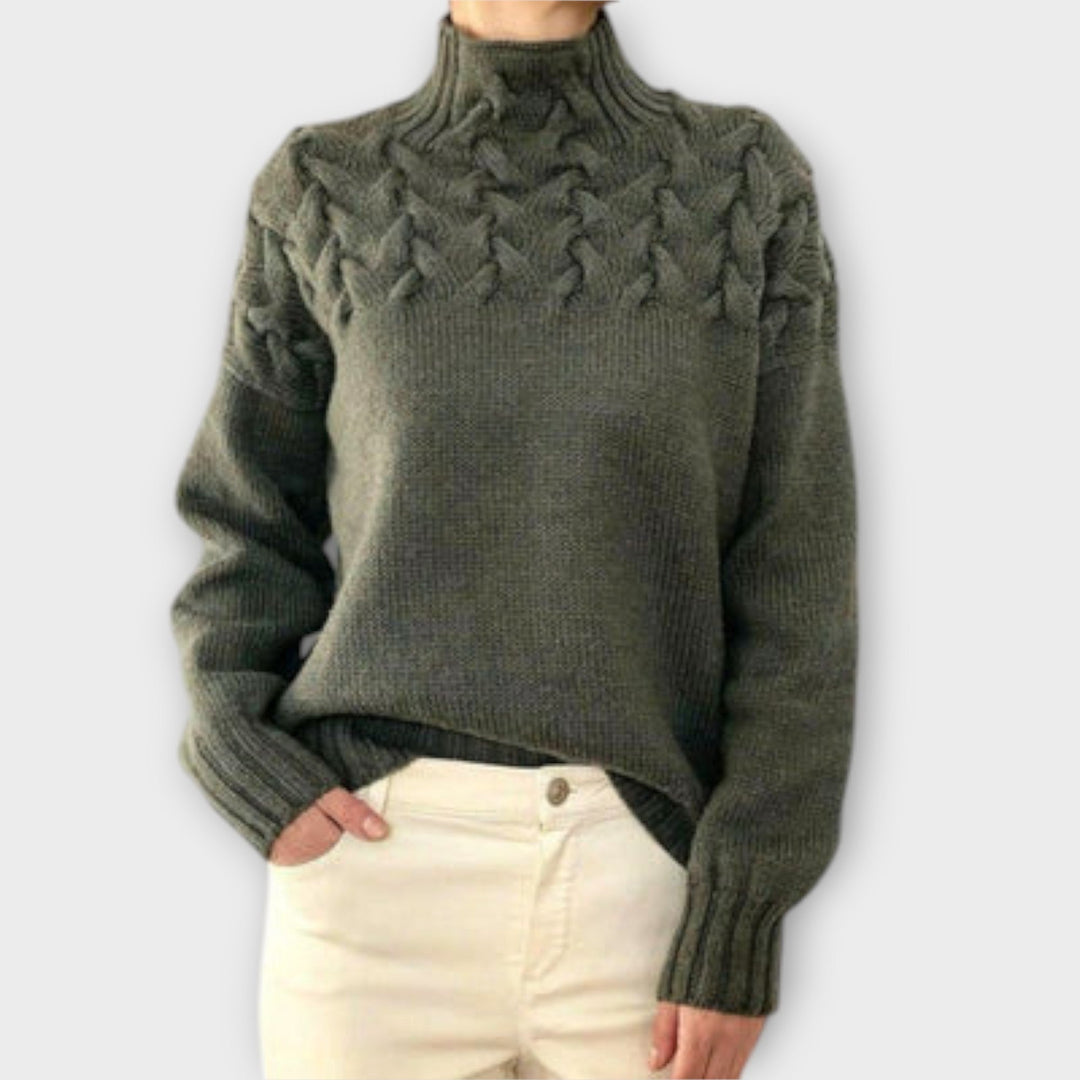Eva - camisola para mulher com um padrão de malha detalhado