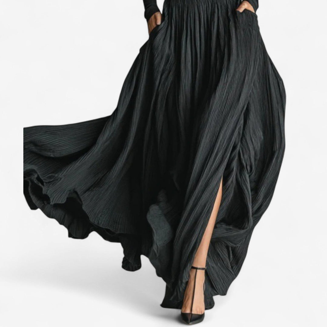 Raquel | Vestido maxi de cintura subida