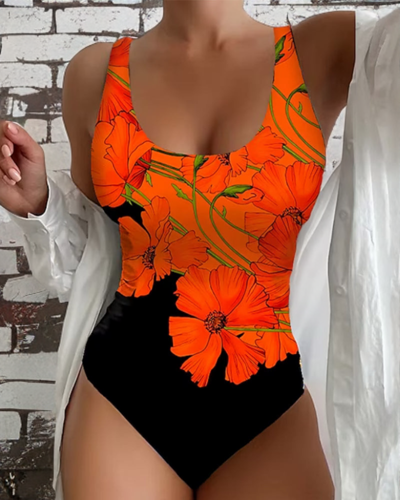 Lucy – Fato de Banho Elegante de uma Peça com Estampado Floral