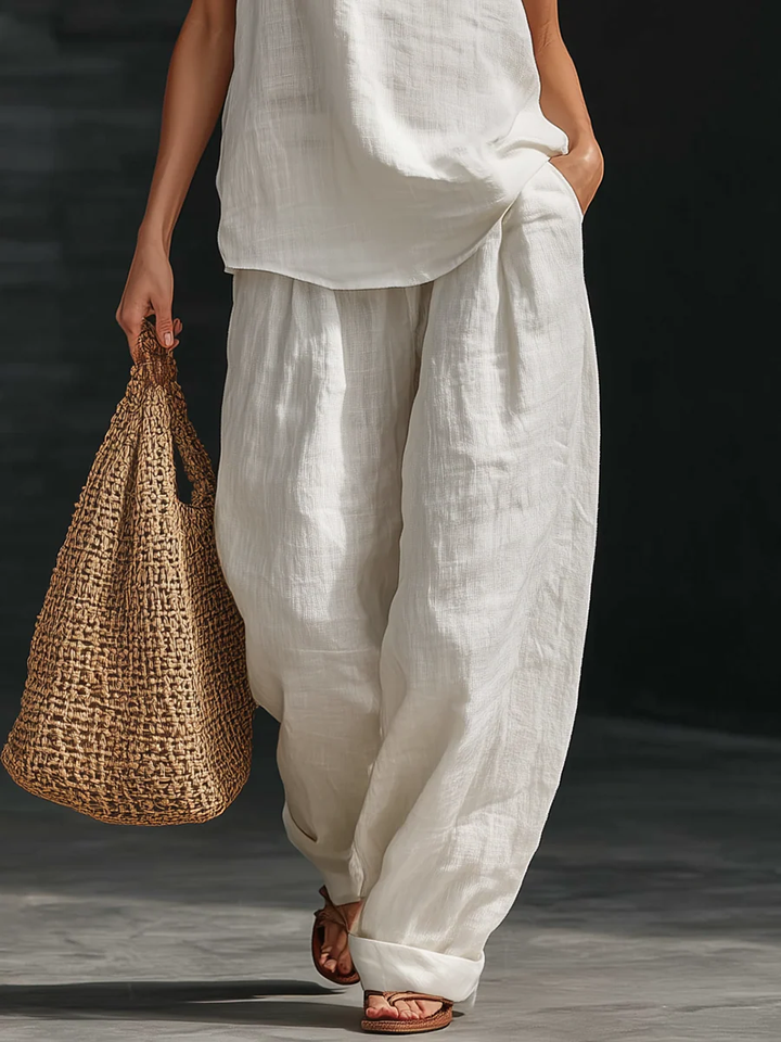 Zoë™ | Conjunto sin mangas con pantalón de pierna ancha