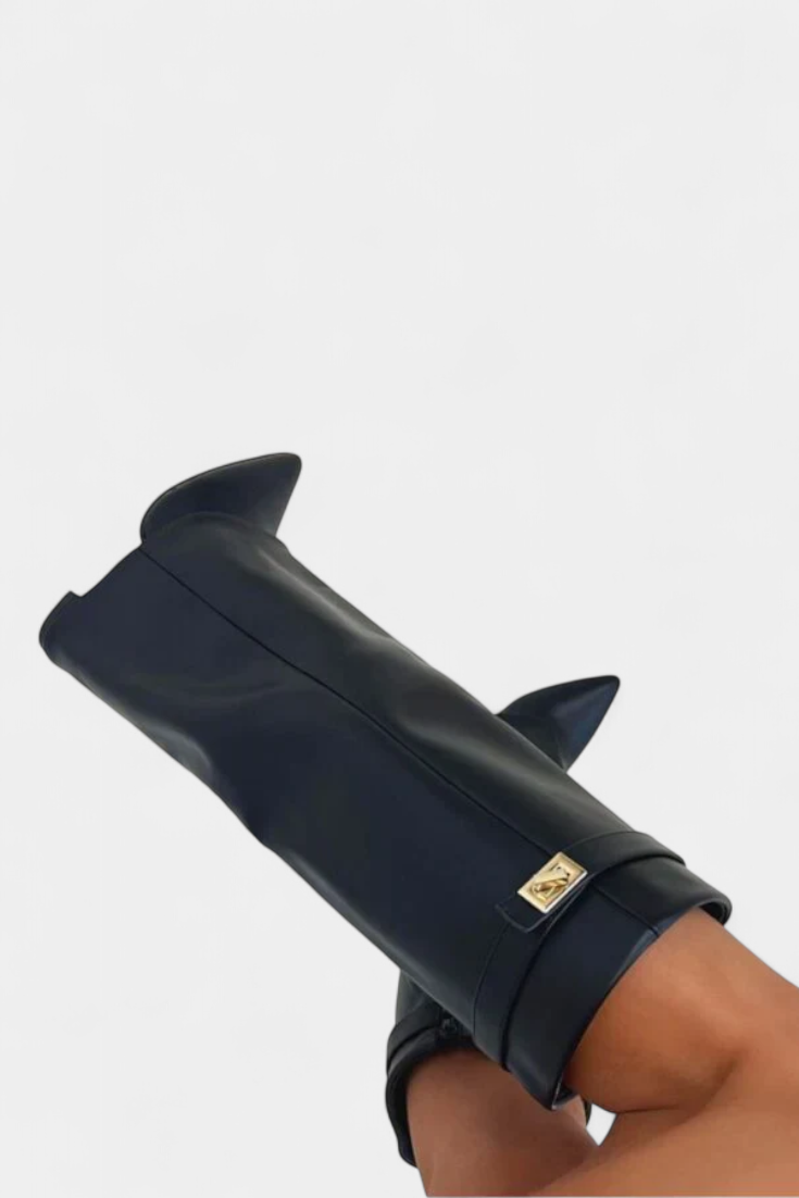 Botas de Cano Alto com Salto Bloco Raya