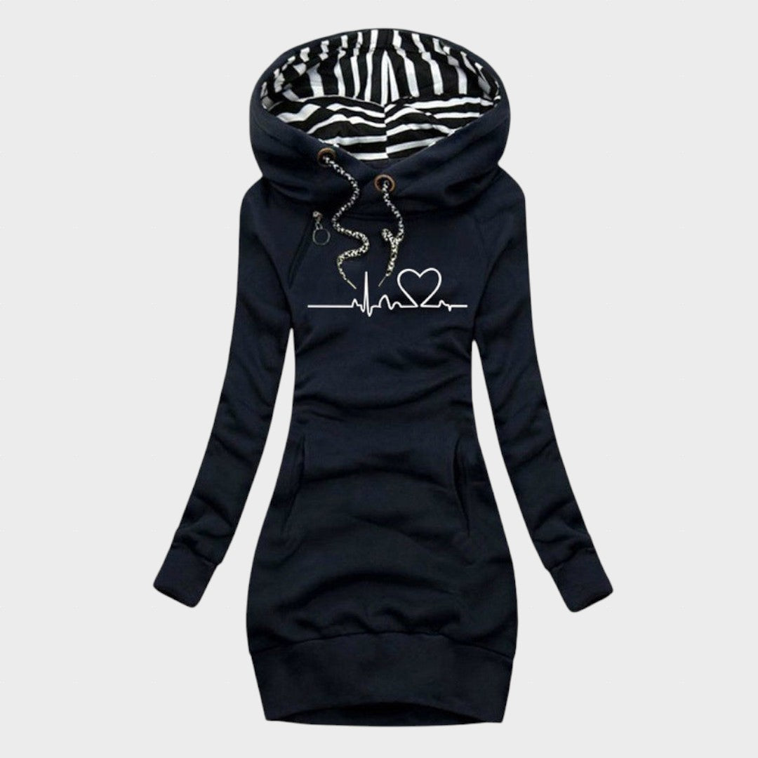 Helena - vestido de punto con diseño de corazones