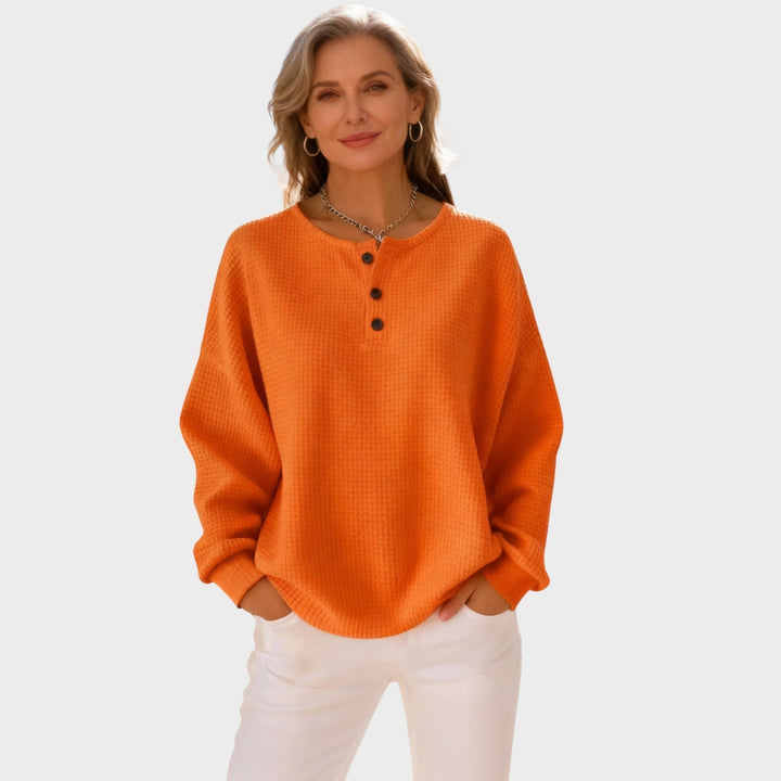 Mia - Camiseta Henley cómoda