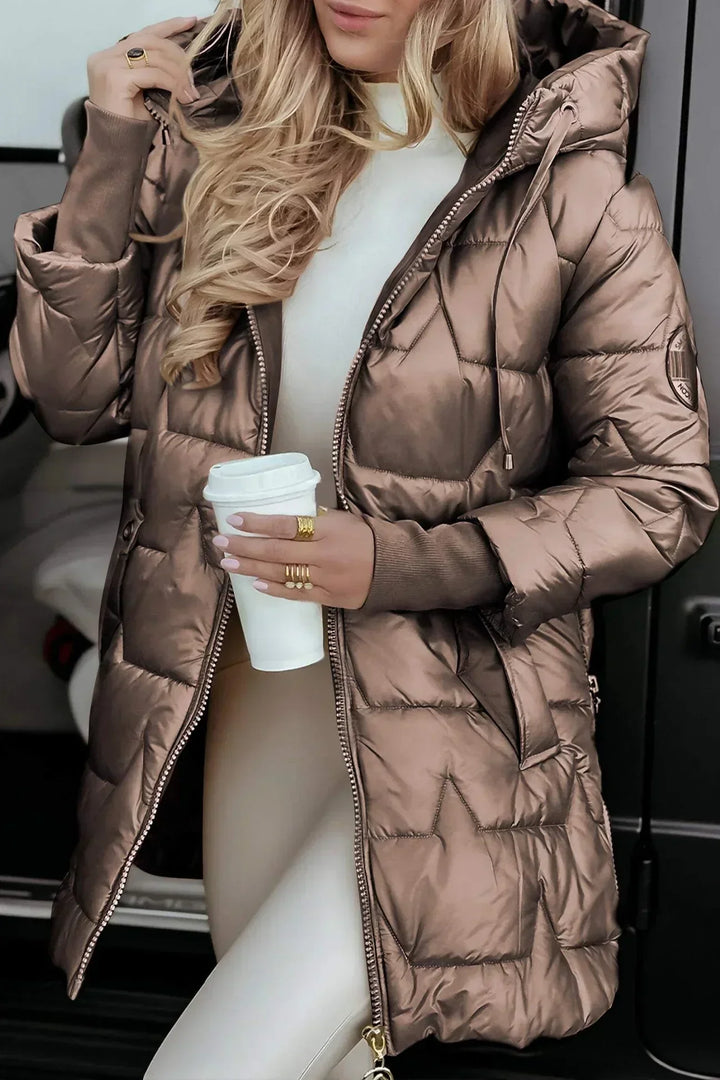 Nora - Casaco Elegante de Inverno com Capuz e Acolchoado