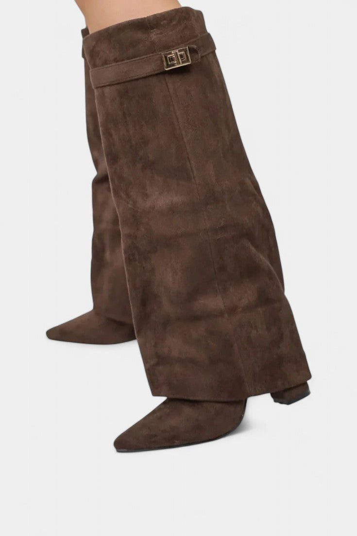 Botas de Cano Alto com Salto Bloco Raya