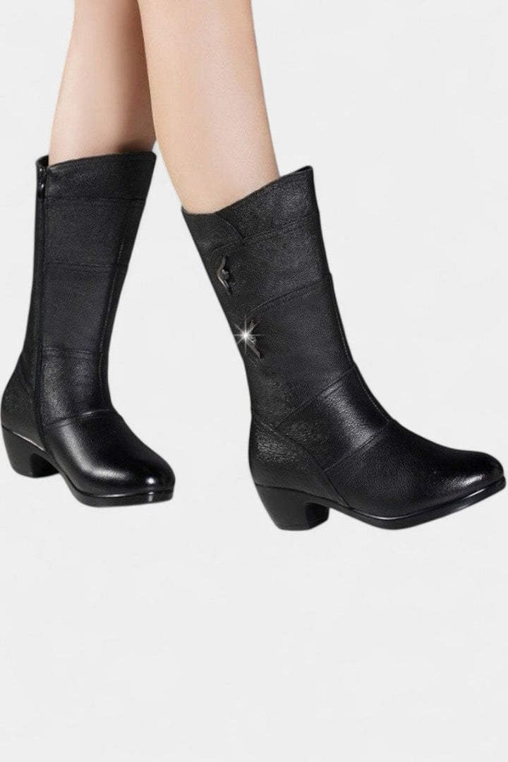 Botins Hadley com Fecho de Correr e Palmilha Acolchoada