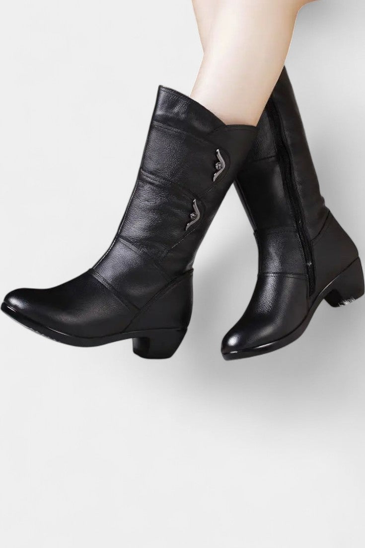 Botins Hadley com Fecho de Correr e Palmilha Acolchoada