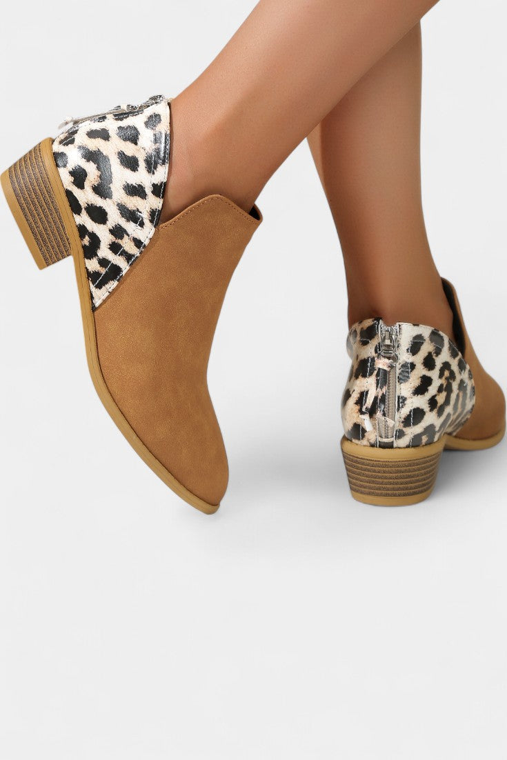 Janicee Botas Ortopédicas com Estampado de Leopardo