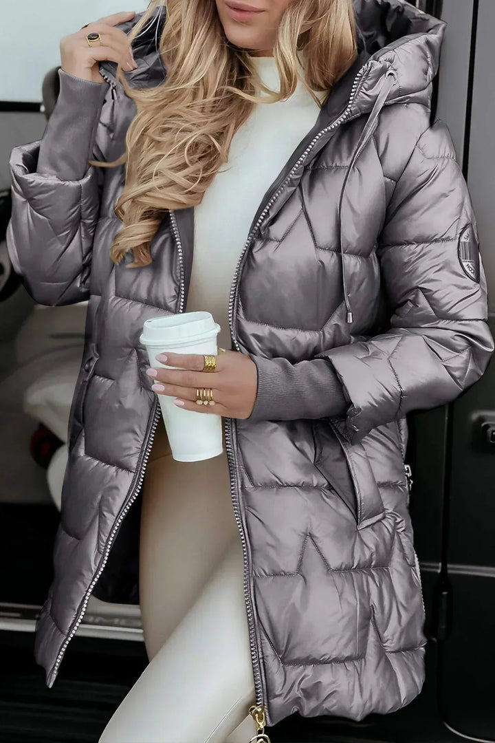 Nora - Casaco Elegante de Inverno com Capuz e Acolchoado