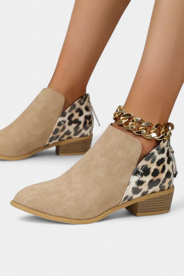 Janicee Botas Ortopédicas com Estampado de Leopardo