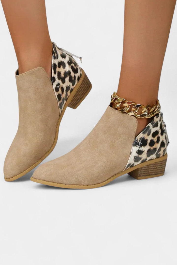 Janicee Botas Ortopédicas com Estampado de Leopardo