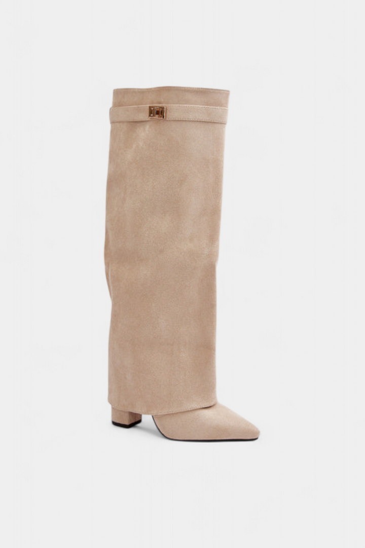 Botas de Cano Alto com Salto Bloco Raya